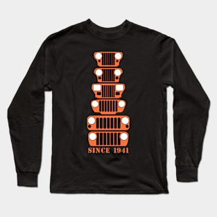 Jeep Grills Orange Logo Long Sleeve T-Shirt